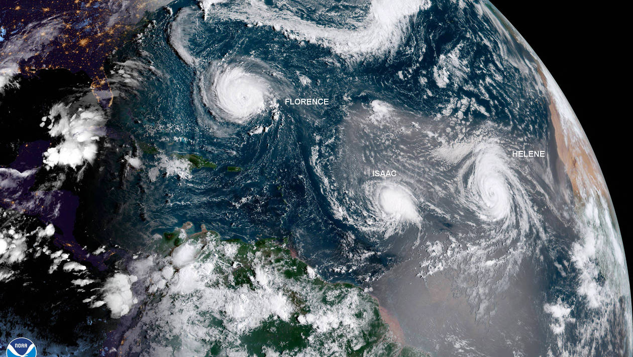 Le 12.09.2018:Ouragans Florence, Isaac, Hélène, super-typhon Mangkhut : à quoi faut-il s’attendre ?